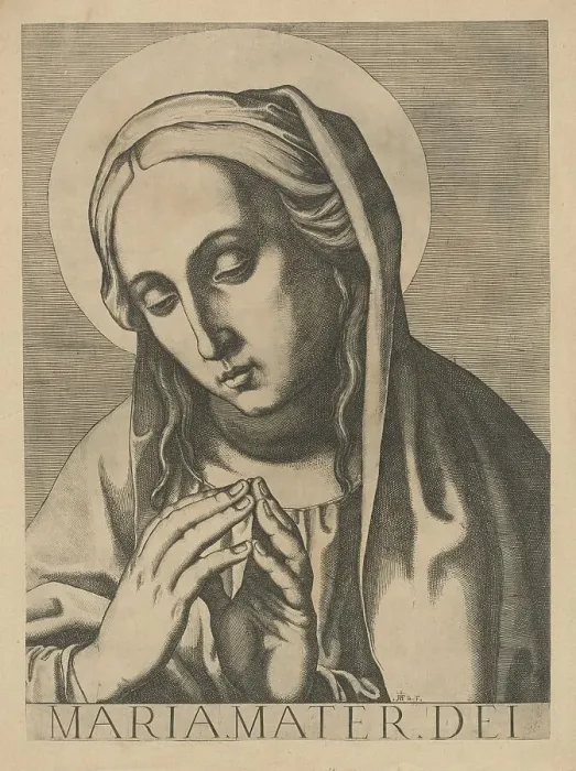 Framed Print : Bust of the Virgin, 1606 / 1607. Creator: Raffaello Schiaminossi Framed Print : Bust of the Virgin, 1606 / 1607. Creator: Raffaello Schiaminossi