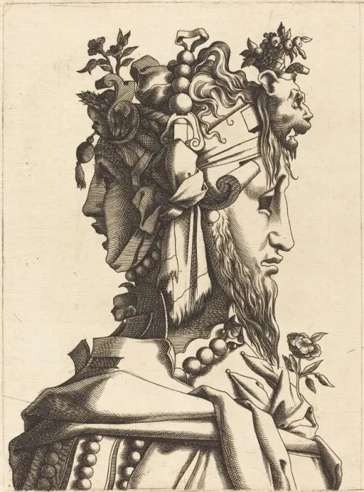 Framed Print : Bust of a Woman in an Extravagant Costume, 1560 / 1600. Creator: Unknown Framed Print : Bust of a Woman in an Extravagant Costume, 1560 / 1600. Creator: Unknown