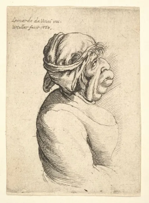 Framed Print : Bust of woman with protruding mouth wearing low-cut dress and cloth bound around her head Framed Print : Bust of woman with protruding mouth wearing low-cut dress and cloth bound around her head