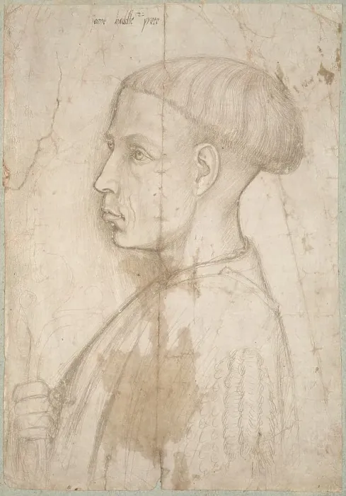 Framed Print : Bust of a Young Man in Profile, 1430 / 40. Creator: Giovanni Badile Framed Print : Bust of a Young Man in Profile, 1430 / 40. Creator: Giovanni Badile