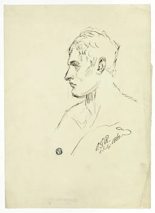 Framed Print : Bust of Young Man in Profile, n.d. Creator: Unknown Framed Print : Bust of Young Man in Profile, n.d. Creator: Unknown