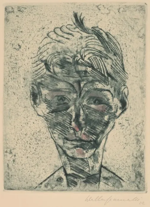 Framed Print : Bust of a Young Man, Self-portrait (Knabenkopf, Selbstportrat), 1922 / 1923 Framed Print : Bust of a Young Man, Self-portrait (Knabenkopf, Selbstportrat), 1922 / 1923
