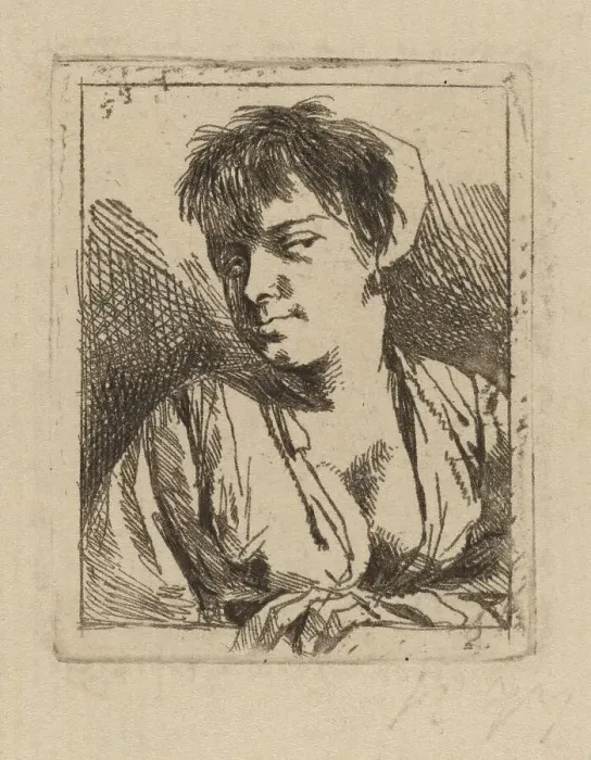 Framed Print : Bust of a Young Woman. Creator: Cornelis Bega Framed Print : Bust of a Young Woman. Creator: Cornelis Bega
