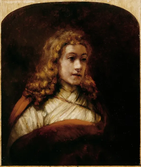 Framed Print : Bust of a Youth, early 1660s. Creator: Circle of Rembrandt van Rijn Framed Print : Bust of a Youth, early 1660s. Creator: Circle of Rembrandt van Rijn