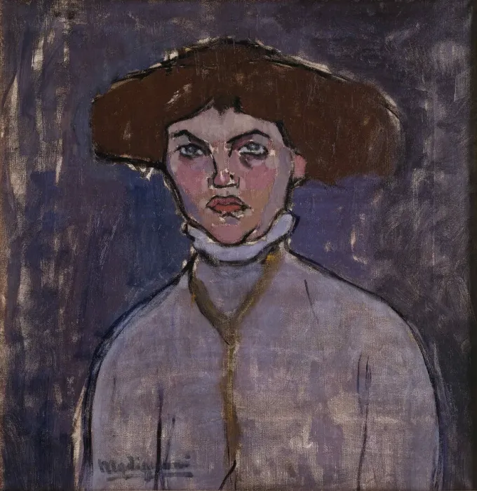 Framed Print : Buste de jeune femme, 1908. Creator: Modigliani, Amedeo (1884-1920) Framed Print : Buste de jeune femme, 1908. Creator: Modigliani, Amedeo (1884-1920)