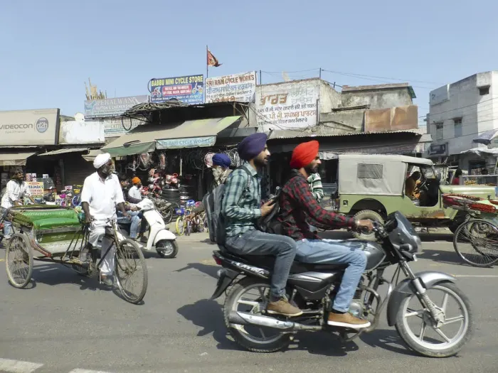 Framed Print : Busy street in Amritsar Punjab, India 2017. Creator: Unknown Framed Print : Busy street in Amritsar Punjab, India 2017. Creator: Unknown