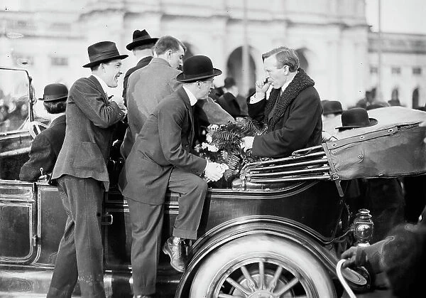 Butch McDevitt, Congressman For A Day from Pennsylvania, in Auto, 1914. Creator: Harris & Ewing. Butch McDevitt, Congressman For A Day from Pennsylvania, in Auto, 1914. Creator: Harris & Ewing