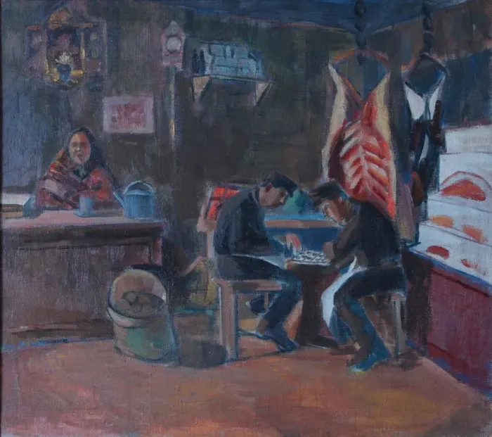 Framed Print : A butcher shop Framed Print : A butcher shop