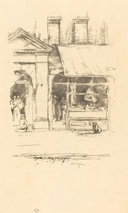 Framed Print : The Butchers Dog, 1896. Creator: James Abbott McNeill Whistler Framed Print : The Butchers Dog, 1896. Creator: James Abbott McNeill Whistler