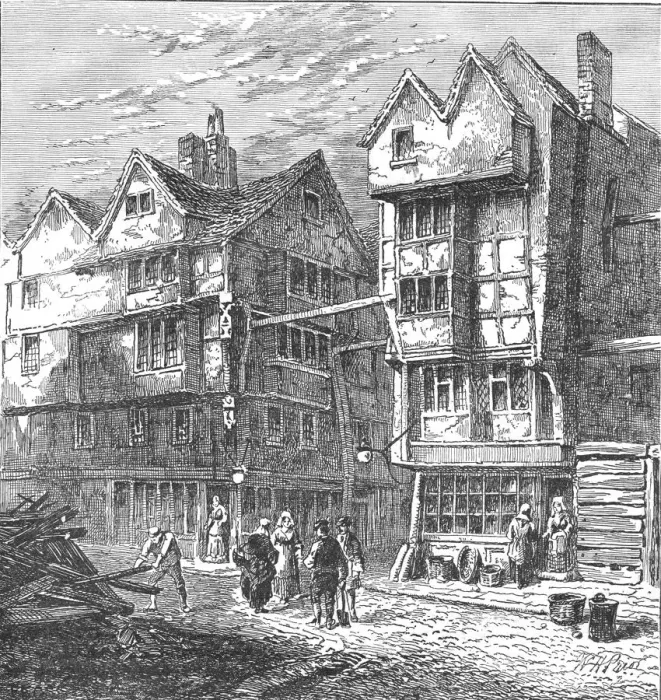 Framed Print : Butchers Row, 1800 (1897) Framed Print : Butchers Row, 1800 (1897)