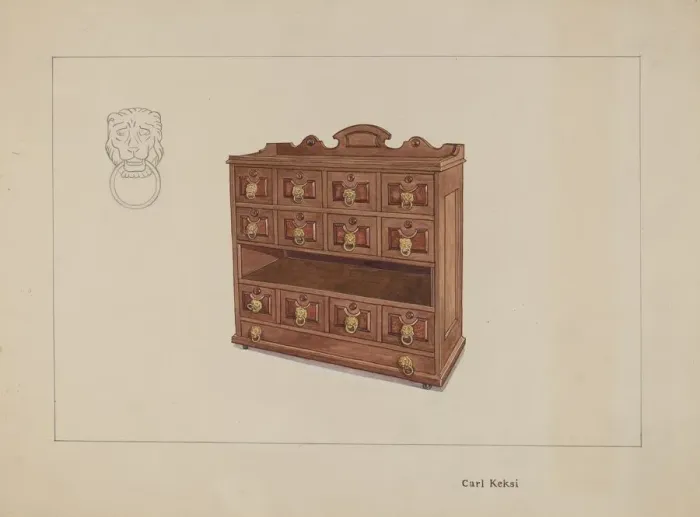 Framed Print : Butlers Table, c. 1936. Creator: Carl Keksi Framed Print : Butlers Table, c. 1936. Creator: Carl Keksi