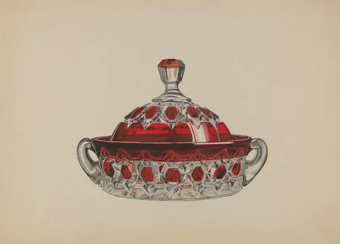Framed Print : Butter Dish, c. 1936. Creator: Dorothy Posten Framed Print : Butter Dish, c. 1936. Creator: Dorothy Posten