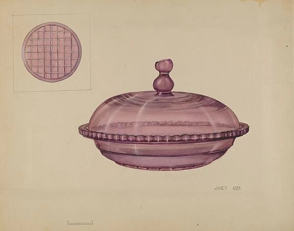 Butter Dish, c. 1936. Creator: Janet Riza