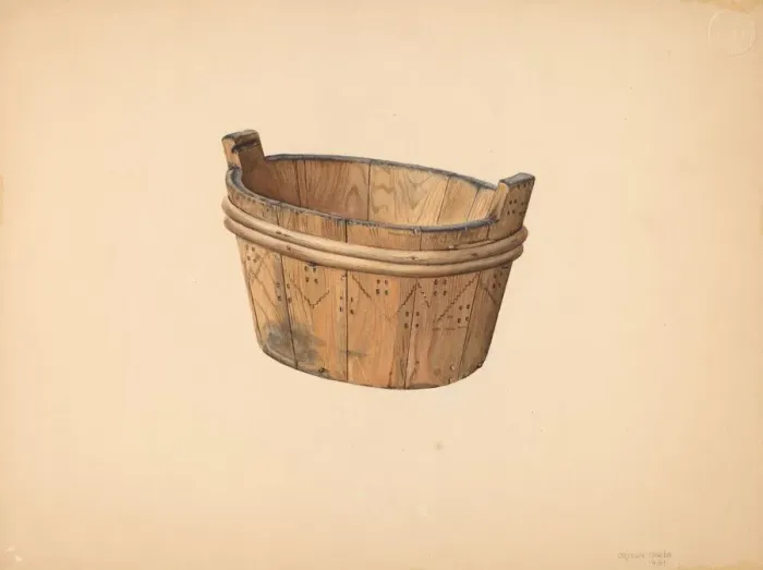 Framed Print : Butter Firkin, 1939. Creator: Orison Daeda Framed Print : Butter Firkin, 1939. Creator: Orison Daeda