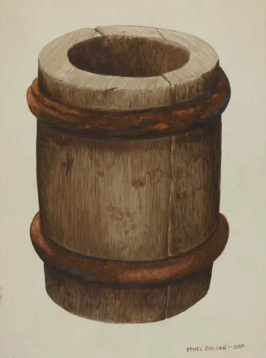 Framed Print : Butter Mold, 1937. Creator: Ethel Dougan Framed Print : Butter Mold, 1937. Creator: Ethel Dougan