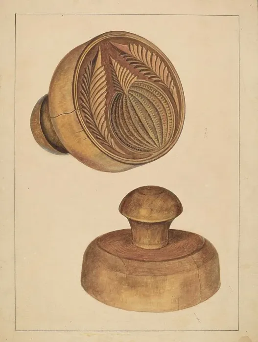 Framed Print : Butter Mold, c. 1936. Creator: Michael Dadante Framed Print : Butter Mold, c. 1936. Creator: Michael Dadante