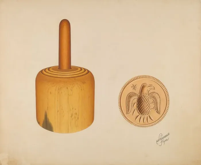 Framed Print : Butter Mold, c. 1937. Creator: Lawrence Flynn Framed Print : Butter Mold, c. 1937. Creator: Lawrence Flynn