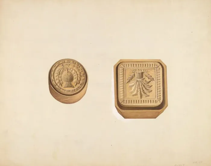 Framed Print : Butter Molds, c. 1938. Creator: Robert Pohle Framed Print : Butter Molds, c. 1938. Creator: Robert Pohle