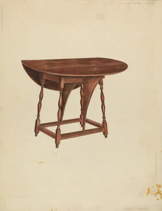 Framed Print : Butterfly Table, c. 1940. Creator: Charles Squires Framed Print : Butterfly Table, c. 1940. Creator: Charles Squires