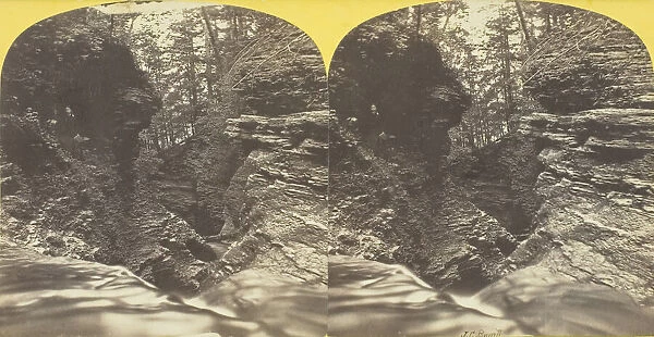 Buttermilk Creek Ithaca Cascades and 4t Fall looking down, 1860  /  65. Creator: J. C