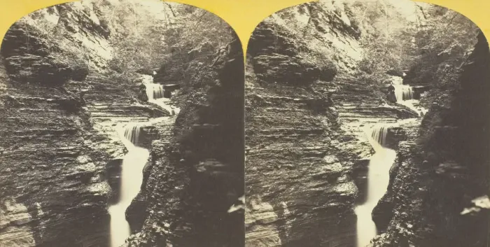 Framed Print : Buttermilk Creek, Ithaca, N. Y. Cascade above 4th Fall, 1860 / 65. Creator: J. C. Burritt Framed Print : Buttermilk Creek, Ithaca, N. Y. Cascade above 4th Fall, 1860 / 65. Creator: J. C. Burritt