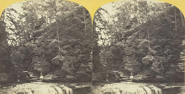 Buttermilk Creek, Ithaca, N. Y. Steeple Rock from below, 50 feet, 1860  /  65. Creator: J. C
