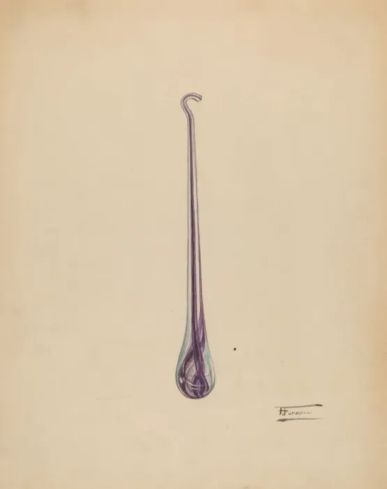 Framed Print : Button Hook, c. 1938. Creator: Frank Fumagalli Framed Print : Button Hook, c. 1938. Creator: Frank Fumagalli