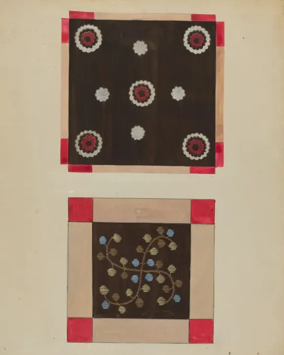 Framed Print : Button Rug, c. 1936. Creator: Jules Lefevere Framed Print : Button Rug, c. 1936. Creator: Jules Lefevere