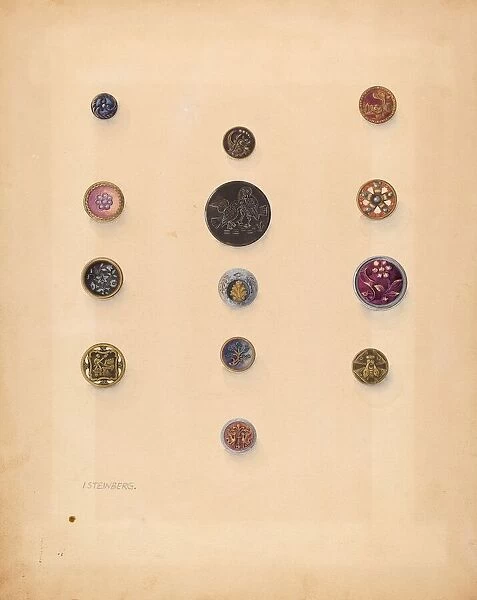 Buttons, c. 1937. Creator: Isidore Steinberg