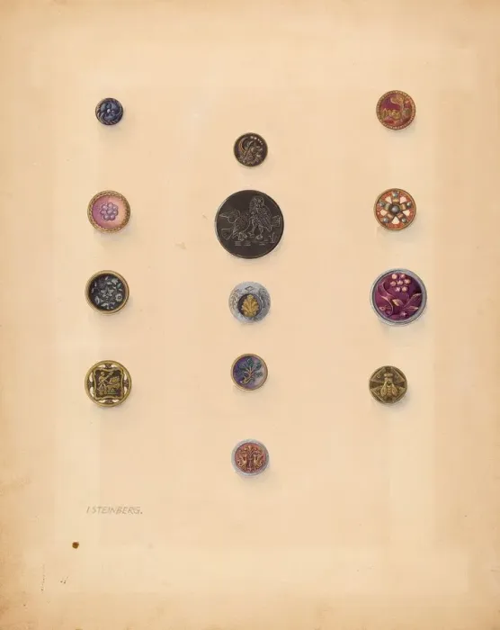 Framed Print : Buttons, c. 1937. Creator: Isidore Steinberg Framed Print : Buttons, c. 1937. Creator: Isidore Steinberg