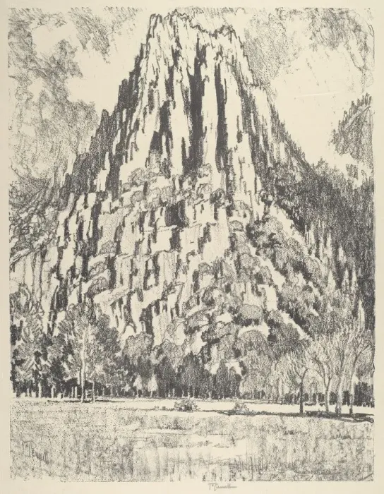 Framed Print : Buttresses, Yosemite, 1912. Creator: Joseph Pennell Framed Print : Buttresses, Yosemite, 1912. Creator: Joseph Pennell