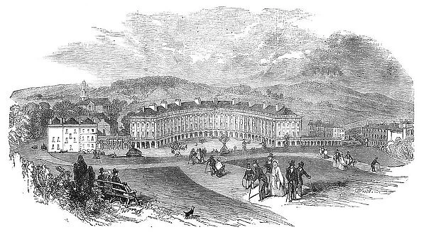 Buxton - The Crescent, New Baths, etc, 1854. Creator: Edmund Evans