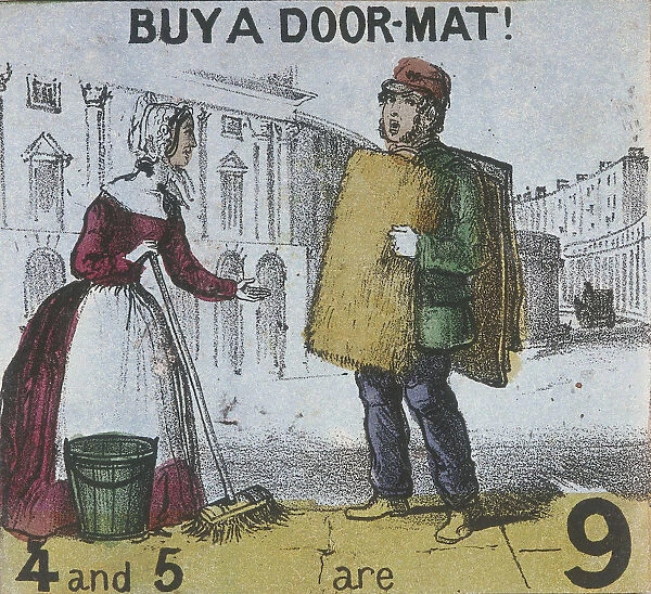 Buy a Door-mat!, Cries of London, c1840. Artist: TH Jones