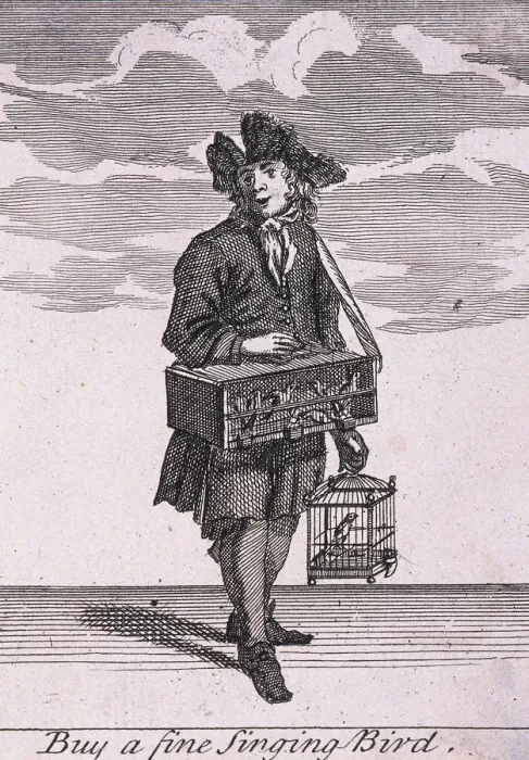 Framed Print : Buy a fine Singing Bird, Cries of London, (c1688?) Framed Print : Buy a fine Singing Bird, Cries of London, (c1688?)