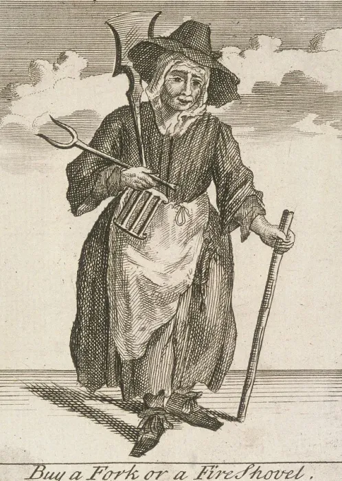 Framed Print : Buy a Fork or a Fire Shovel, Cries of London, (c1688?)