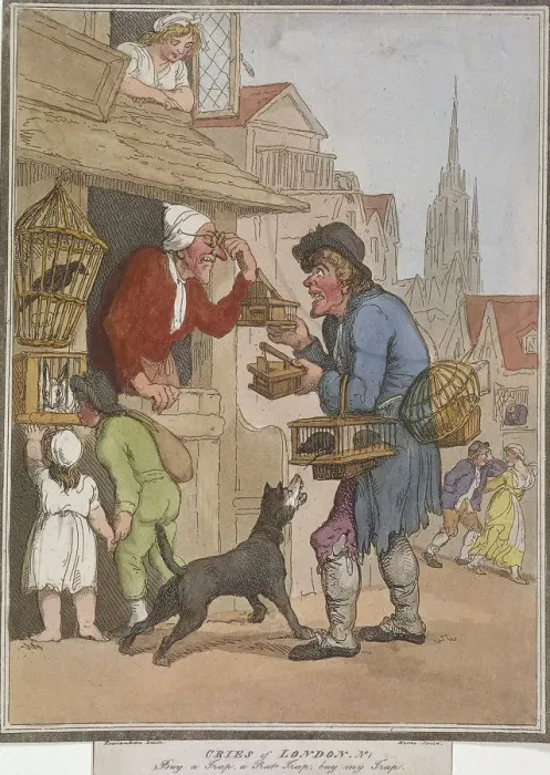 Framed Print : Buy a Trap, a Rat Trap, buy my Trap, plate I of Cries of London, 1799. Artist Framed Print : Buy a Trap, a Rat Trap, buy my Trap, plate I of Cries of London, 1799. Artist