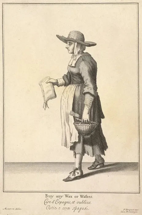 Framed Print : Buy any Wax or Wafers, Cries of London, (c1688?). Artist: Pierce Tempest Framed Print : Buy any Wax or Wafers, Cries of London, (c1688?). Artist: Pierce Tempest