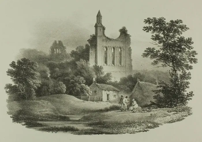Framed Print : Byland Abbey, Yorkshire, 1821. Creator: Francis Nicholson Framed Print : Byland Abbey, Yorkshire, 1821. Creator: Francis Nicholson