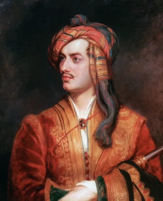 Framed Print : Byron of Rochdale in Albanian Dress, 1813. Artist: Thomas Phillips Framed Print : Byron of Rochdale in Albanian Dress, 1813. Artist: Thomas Phillips