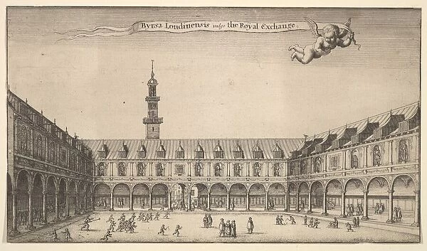 Byrsa Londinensis vulgo the Royal Exchange (Royal Exchange, London), ca. 1647