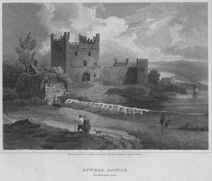 Framed Print : Bywell Castle, Northumberland, 1814. Artist: John Greig