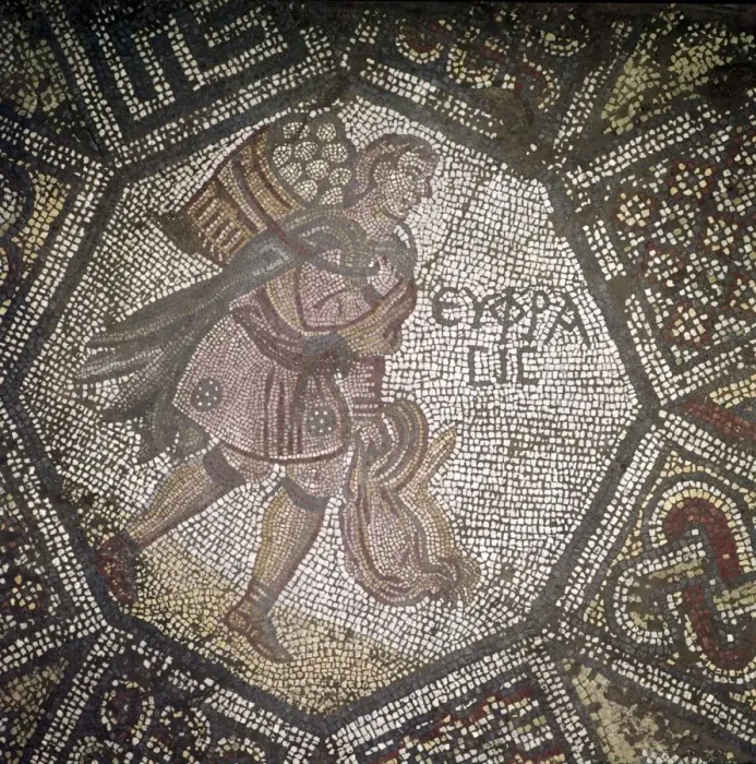 Framed Print : Detail of Byzantine Floor Mosaic at Great Palace, Istanbul, Reign of Justin, 565-575 Framed Print : Detail of Byzantine Floor Mosaic at Great Palace, Istanbul, Reign of Justin, 565-575