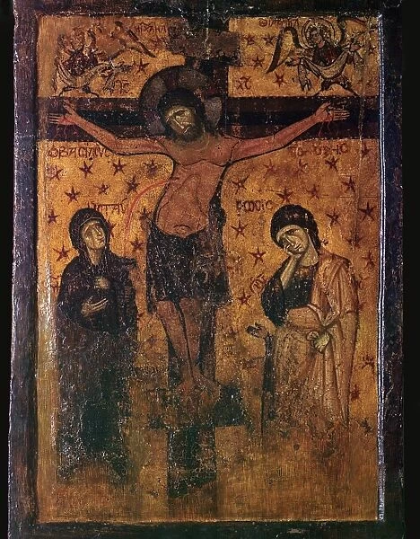 Byzantine icon of the Crucifixion