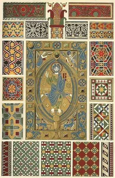 Byzantine incrusted enamel, marble mosaic, glass mosaic, (1898). Creator: Unknown