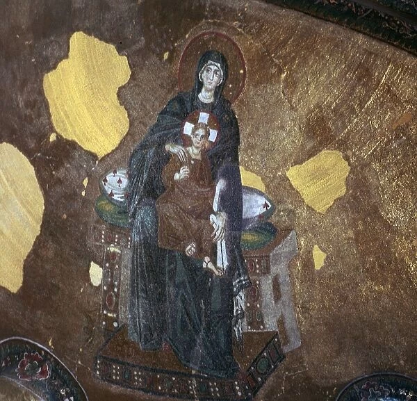 Byzantine mosaic of the Mother and Child