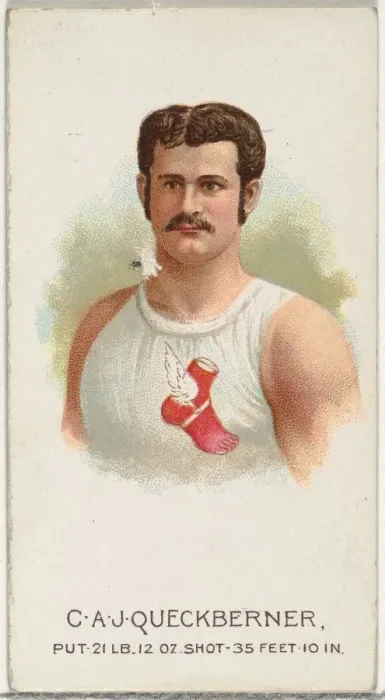 Framed Print : C. A. J. Queckberner, Shot Put, from Worlds Champions, Series 2 (N29) for Allen & Framed Print : C. A. J. Queckberner, Shot Put, from Worlds Champions, Series 2 (N29) for Allen &