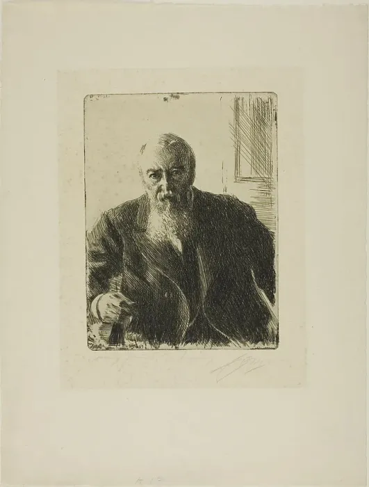 Framed Print : C. F. Liljevalch, 1909. Creator: Anders Leonard Zorn Framed Print : C. F. Liljevalch, 1909. Creator: Anders Leonard Zorn
