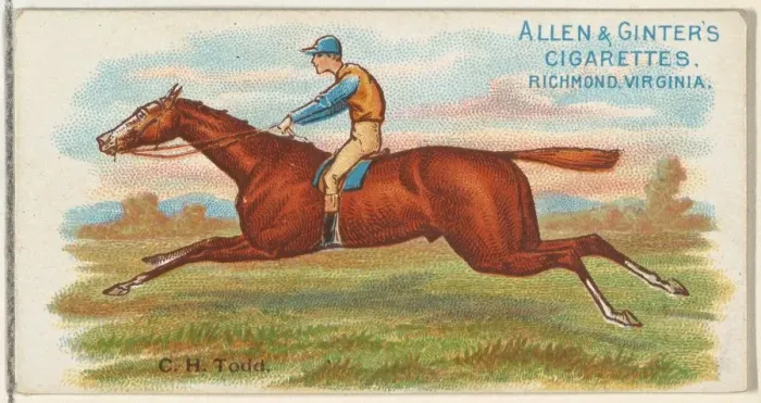 Framed Print : C. H. Todd, from The Worlds Racers series (N32) for Allen & Ginter Cigarettes, 1888 Framed Print : C. H. Todd, from The Worlds Racers series (N32) for Allen & Ginter Cigarettes, 1888