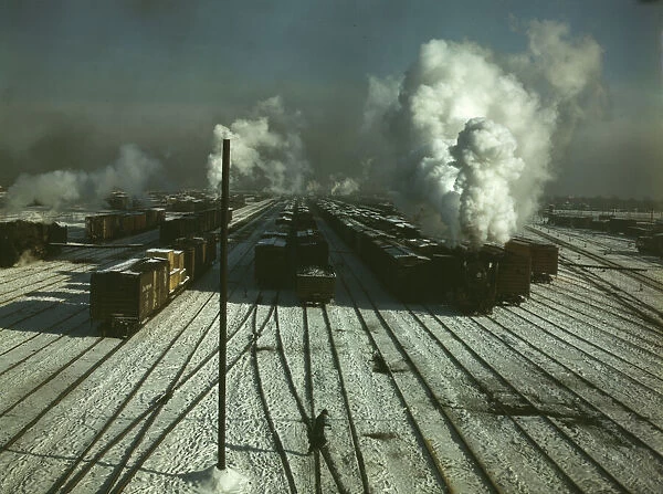 C & NW RR, a general view of a classification yard at Proviso Yard, Chicago, Ill. 1942. Creator: Jack Delano