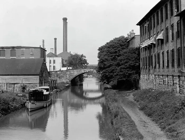 Framed Print : C & O canal at 31st Street, Washington, D.C. c.between 1910 and 1920. Creator: Unknown. C & O canal at 31st Street, Washington, D.C. c.between 1910 and 1920. Creator: Unknown Framed Print : C & O canal at 31st Street, Washington, D.C. c.between 1910 and 1920. Creator: Unknown. C & O canal at 31st Street, Washington, D.C. c.between 1910 and 1920. Creator: Unknown